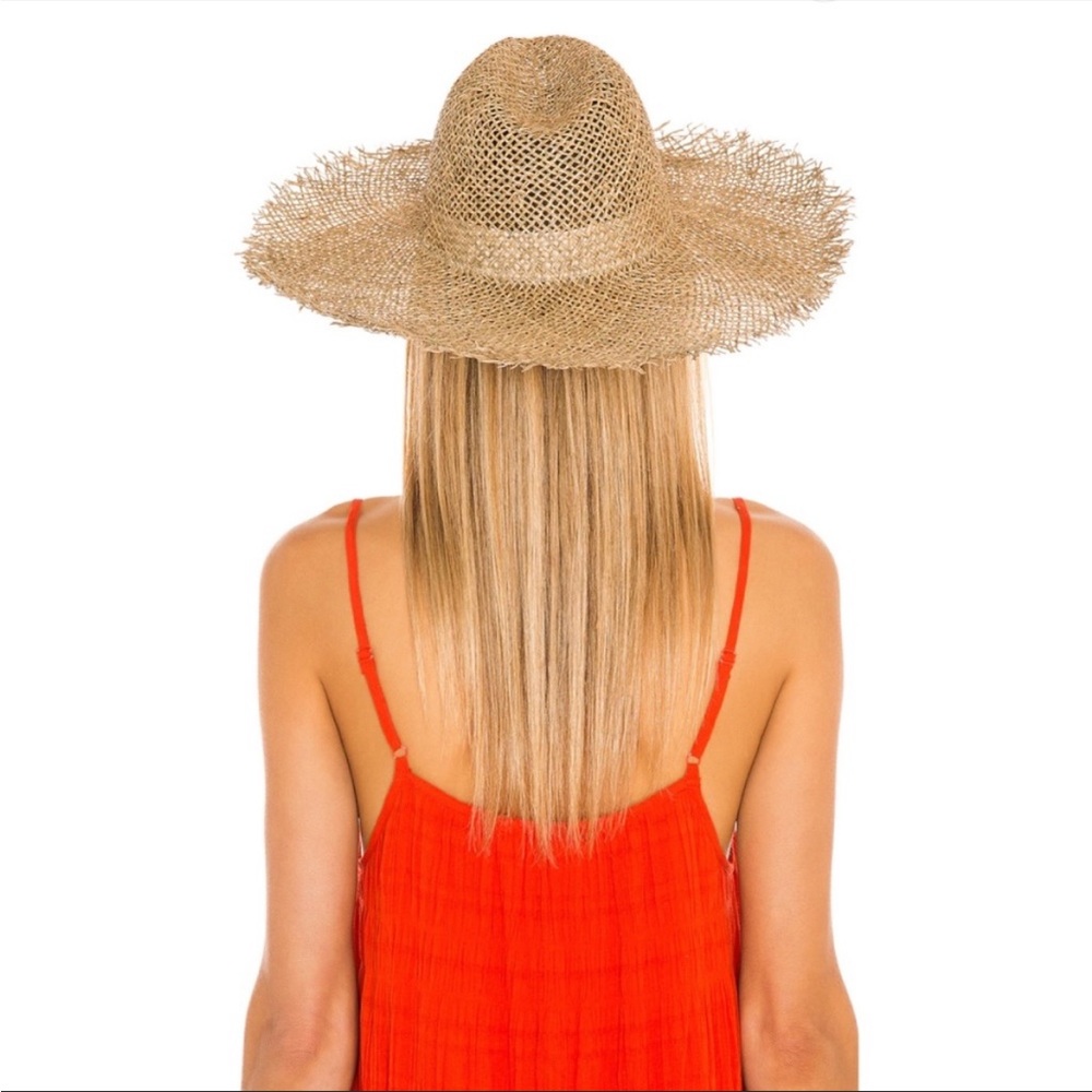 Seagrass Fedora Casual Fringe Sun Beach Hat Wide Brim Cap - Picture 10 of 12